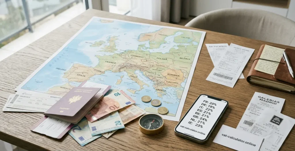 EU countries VAT rates and tourist VAT refund information
