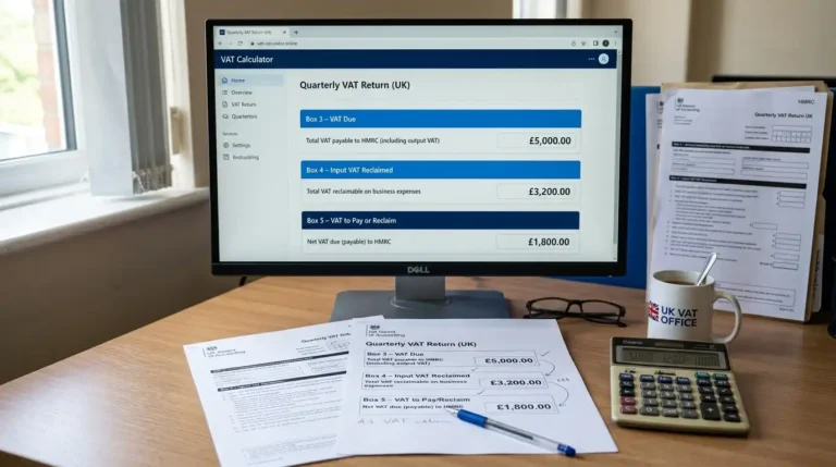 VAT Return Box 3 Box 4 and Box 5 calculation explained