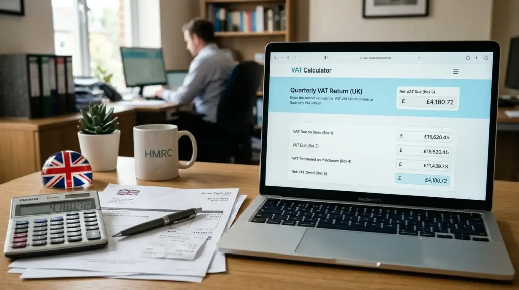 VAT Return Calculator for estimating VAT to pay or reclaim in the UK